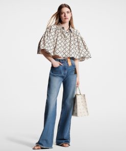 Donna Louis Vuitton Denim | Jeans Dritti Con Orlo Sfrangiato