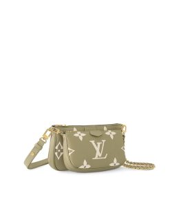 Donna Louis Vuitton Selezione Di Borse In Pelle | Multi Pochette Accessoires Verde Kaki Crema