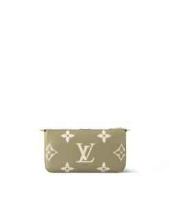 Donna Louis Vuitton Selezione Di Borse In Pelle | Multi Pochette Accessoires Verde Kaki Crema