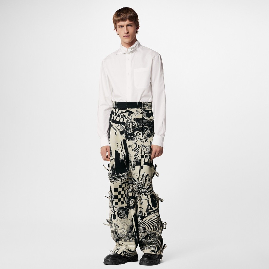 Uomo Louis Vuitton Pantaloni | Pantaloni Con Laccetti