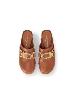 Donna Louis Vuitton Mule E Slider | Mule Bassa Cottage Cognac