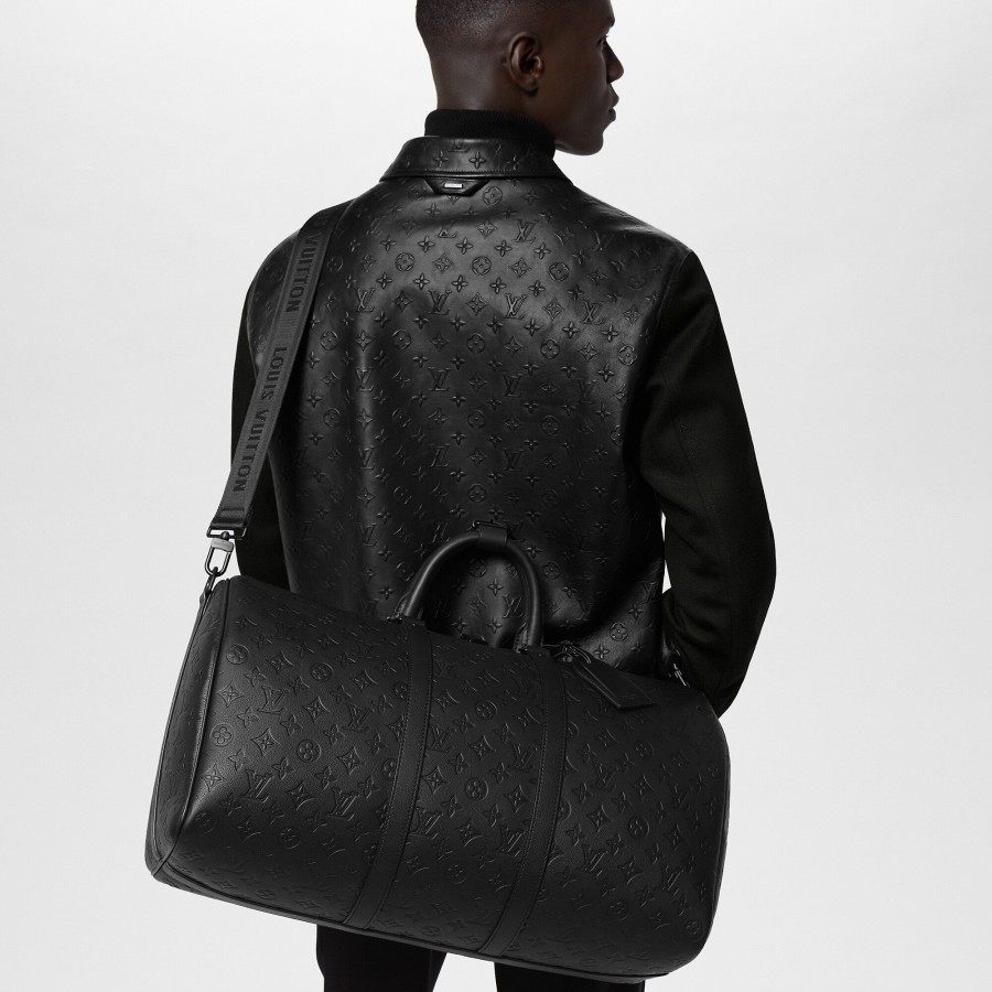 Uomo Louis Vuitton Borse Da Viaggio | Keepall Bandouliere 50 Nero