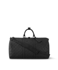 Uomo Louis Vuitton Borse Da Viaggio | Keepall Bandouliere 50 Nero