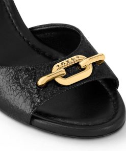 Donna Louis Vuitton Sandali E Espadrillas | Sandalo Lv Edge Nero