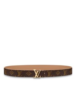 Donna Louis Vuitton Cinture | Cintura Lv Initiales 30 Mm Reversibile Marrone