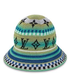 Uomo Louis Vuitton Cappelli E Guanti | Cappello Lv Crochet Stripes Bucket