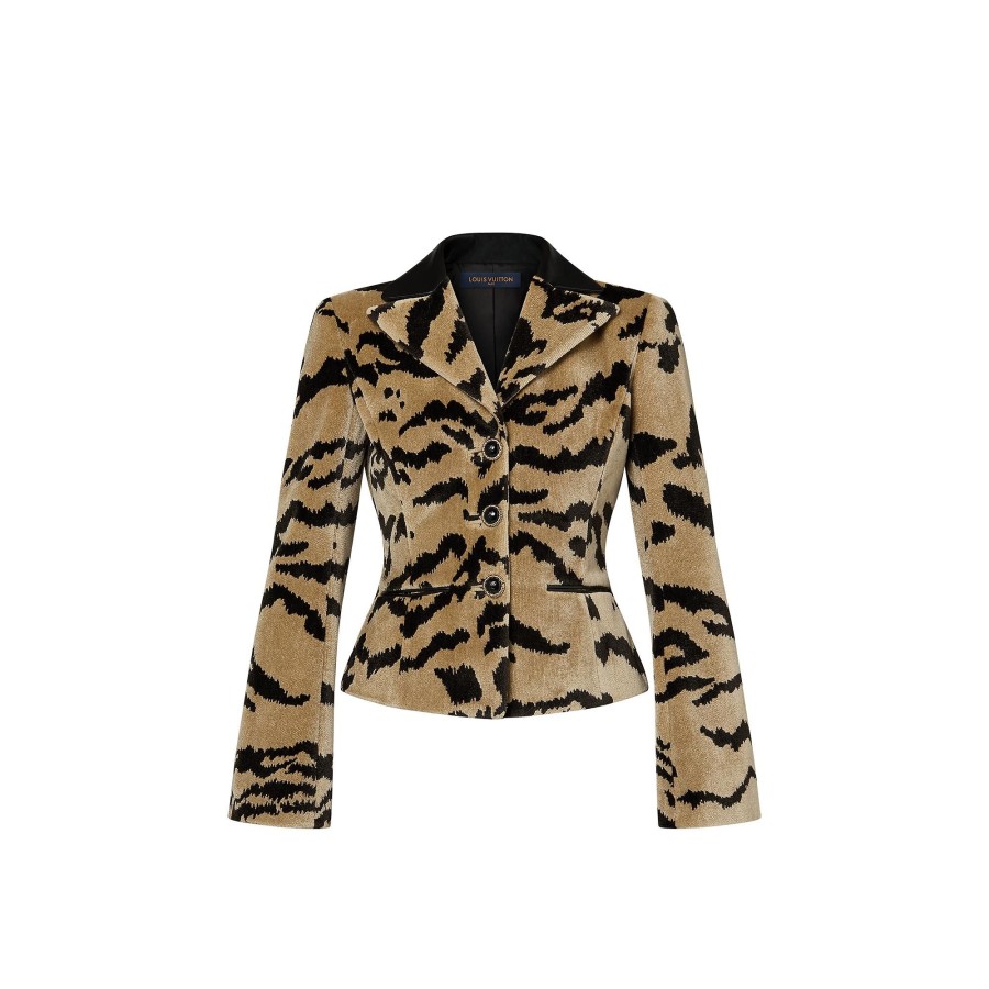 Donna Louis Vuitton Cappotti E Giacche | Blazer In Velluto Con Motivo Tiger