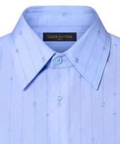 Uomo Louis Vuitton Camicie | Camicia Slim Fit In Cotone A Maniche Lunghe