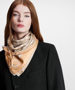 Donna Louis Vuitton Foulard In Seta E Bandeaux | Foulard Monopaname 90