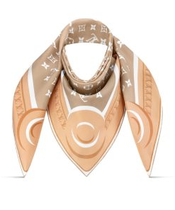 Donna Louis Vuitton Foulard In Seta E Bandeaux | Foulard Monopaname 90