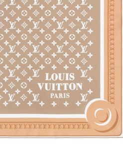 Donna Louis Vuitton Foulard In Seta E Bandeaux | Foulard Monopaname 90