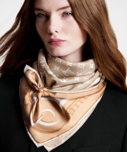 Donna Louis Vuitton Foulard In Seta E Bandeaux | Foulard Monopaname 90