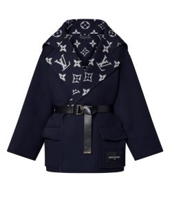 Donna Louis Vuitton Cappotti E Giacche | Cappotto A Vestaglia Con Cappuccio E Tasche Con Patta