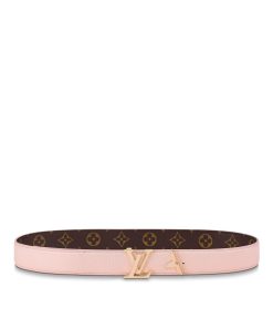 Donna Louis Vuitton Cinture | Cintura Pretty Lv Enamel 30 Mm Reversibile Rosa Pallido