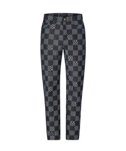 Uomo Louis Vuitton Pantaloni | Jeans Con Motivo Damier Distorted