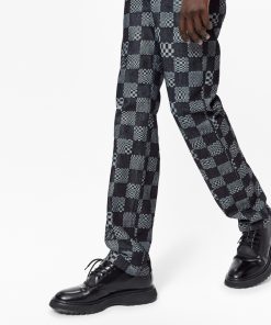 Uomo Louis Vuitton Pantaloni | Jeans Con Motivo Damier Distorted