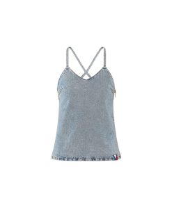 Donna Louis Vuitton Denim | Top In Denim Sbiancato