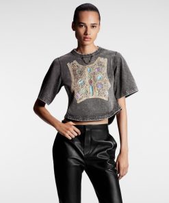 Donna Louis Vuitton Camicie E T-Shirt | Top Con Bottoni E Stampa Di Ricami