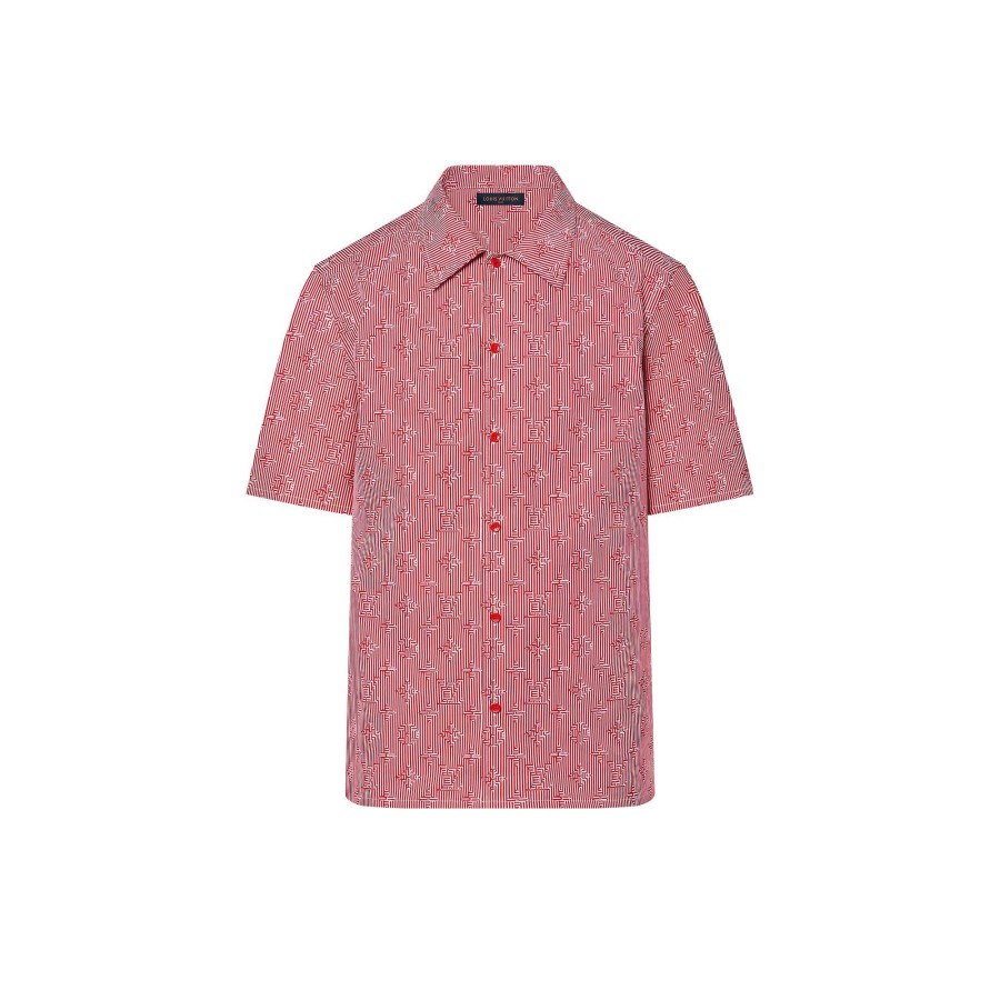 Uomo Louis Vuitton Camicie | Camicia A Maniche Corte Regular Con Firma