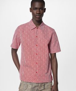 Uomo Louis Vuitton Camicie | Camicia A Maniche Corte Regular Con Firma