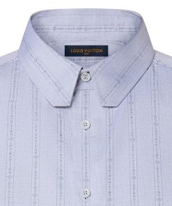 Uomo Louis Vuitton Camicie | Camicia In Cotone A Maniche Lunghe