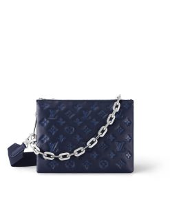 Donna Louis Vuitton Borse Con Catenella E Clutches | Borsa Coussin Pm Blu Marine