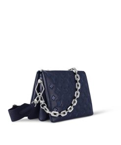 Donna Louis Vuitton Borse Con Catenella E Clutches | Borsa Coussin Pm Blu Marine