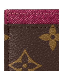 Donna Louis Vuitton Portacarte E Portachiavi | Porta Carte Di Credito Fucsia