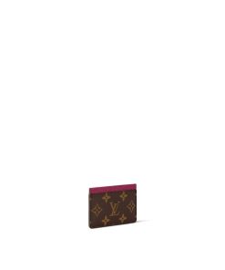 Donna Louis Vuitton Portacarte E Portachiavi | Porta Carte Di Credito Fucsia