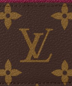 Donna Louis Vuitton Portacarte E Portachiavi | Porta Carte Di Credito Fucsia