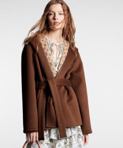 Donna Louis Vuitton Cappotti E Giacche | Cappotto Corto A Vestaglia Reversibile Con Cappuccio E Dettagli Iconici