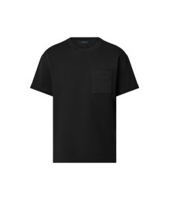 Uomo Louis Vuitton T-Shirt E Polo | T-Shirt In Pique Di Cotone Noir