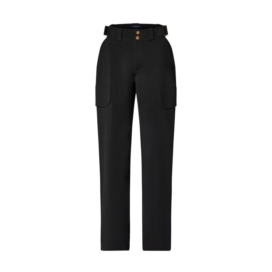 Donna Louis Vuitton Pantaloni | Pantaloni Cargo In Jersey Tecnico Noir