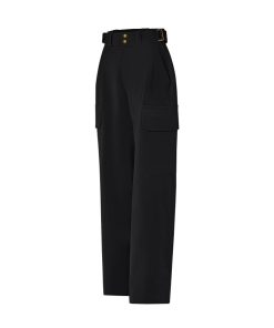 Donna Louis Vuitton Pantaloni | Pantaloni Cargo In Jersey Tecnico Noir