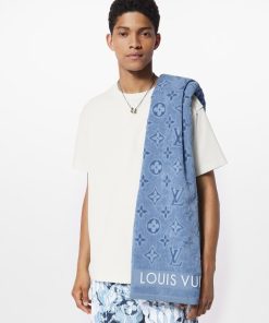 Uomo Louis Vuitton Accessori Per La Casa | Telo Da Mare Lvacation Gris Bleu