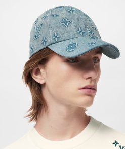 Uomo Louis Vuitton Cappelli E Guanti | Cappello Mng Washed Denim