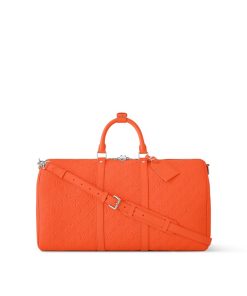 Donna Louis Vuitton Borse Da Viaggio | Keepall Bandouliere 50 Arancione