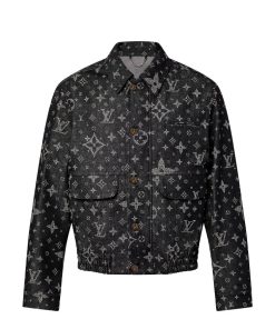 Uomo Louis Vuitton Capispalla E Cappotti | Giacca In Denim Con Motivo Monogram Stampato