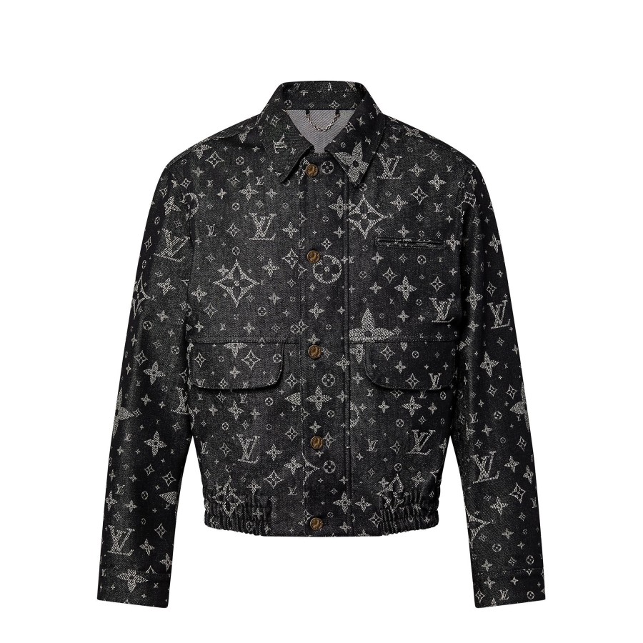 Uomo Louis Vuitton Capispalla E Cappotti | Giacca In Denim Con Motivo Monogram Stampato