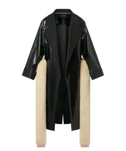 Donna Louis Vuitton Cappotti E Giacche | Cappotto In Vinile Con Revers A Contrasto