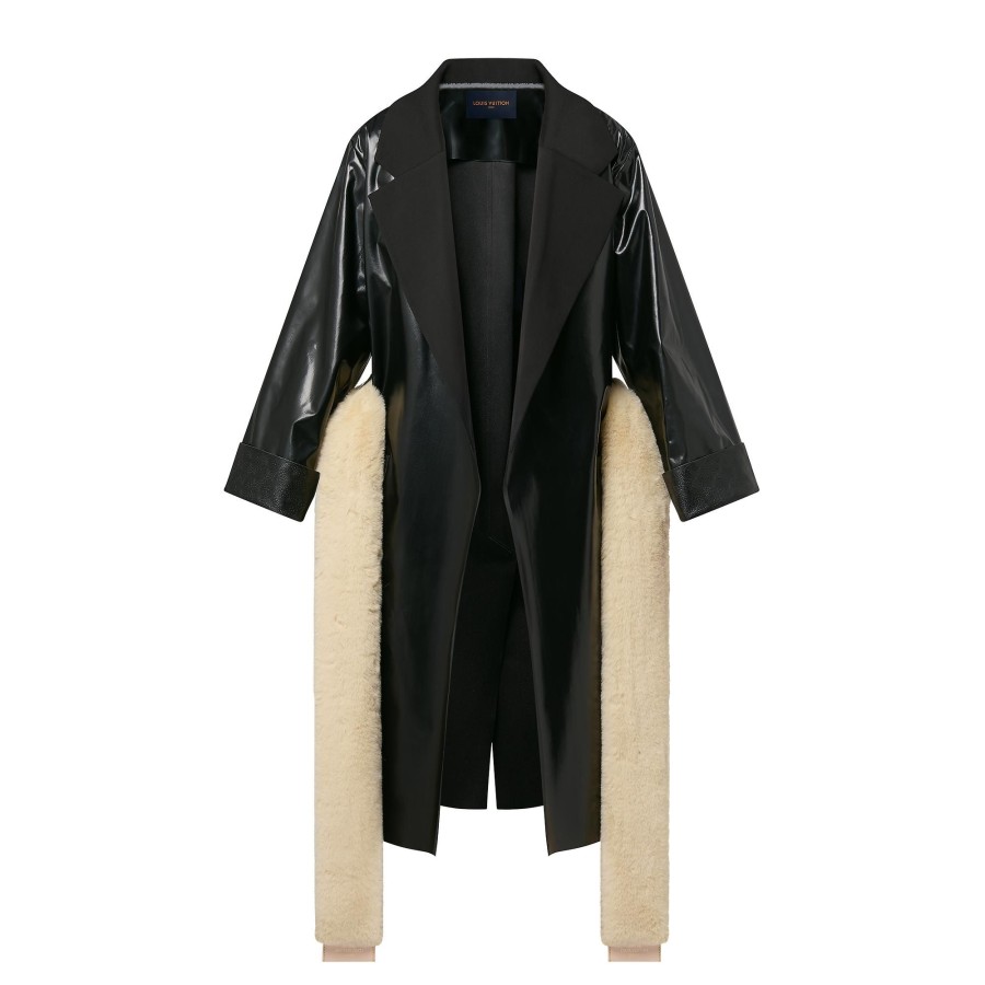 Donna Louis Vuitton Cappotti E Giacche | Cappotto In Vinile Con Revers A Contrasto