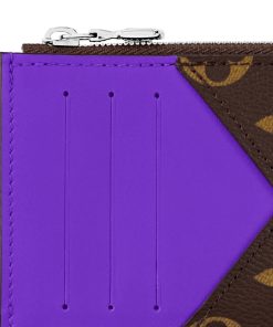 Donna Louis Vuitton Portacarte E Portachiavi | Portamonete E Porta Carte Di Credito Viola