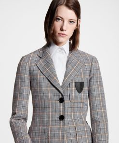 Donna Louis Vuitton Cappotti E Giacche | Blazer Bon Ton Con Motivo A Scacchi