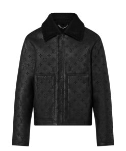 Uomo Louis Vuitton Capispalla E Cappotti | Giacca In Shearling Con Motivo Monogram Impresso