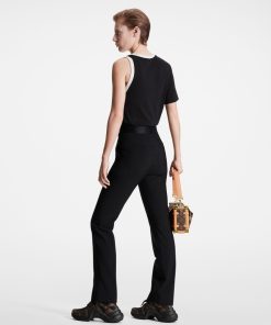 Donna Louis Vuitton Pantaloni | Pantaloni Sartoriali Con Vita In Satin