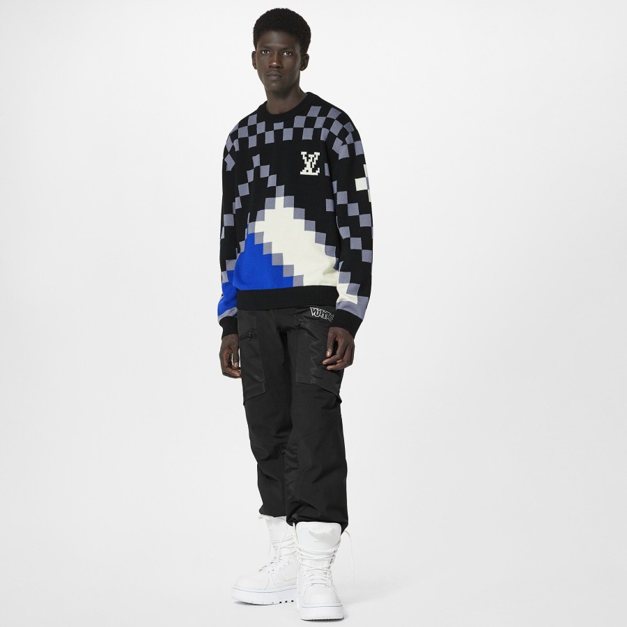 Uomo Louis Vuitton Maglieria E Felpe | Girocollo Con Motivo Fair Isle Oversize