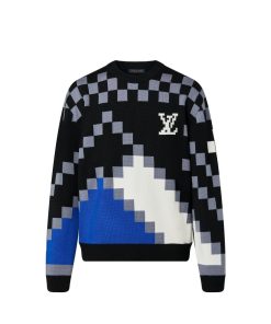 Uomo Louis Vuitton Maglieria E Felpe | Girocollo Con Motivo Fair Isle Oversize