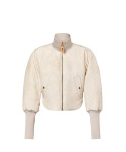 Donna Louis Vuitton Cappotti E Giacche | Bomber Con Motivo Monogram Cloud Bianco Gesso