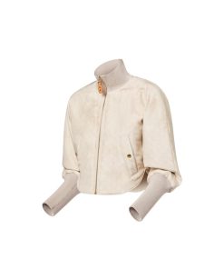 Donna Louis Vuitton Cappotti E Giacche | Bomber Con Motivo Monogram Cloud Bianco Gesso