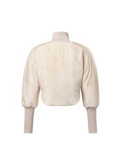 Donna Louis Vuitton Cappotti E Giacche | Bomber Con Motivo Monogram Cloud Bianco Gesso